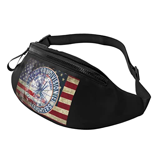 Retro American Flag 7th Infantry Division Lässige Gürteltasche Männer und Frauen Freizeit Sport Gürteltasche Sporttag Übungsgeschenk von DJNGN