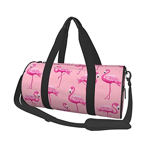 Rosa Flamingos Reise-Seesäcke, Fitnessstudio, Sportgepäck, große Reise-Einkaufstasche, Übernachtungs- und Wochenendtaschen für Damen und Herren von DJNGN