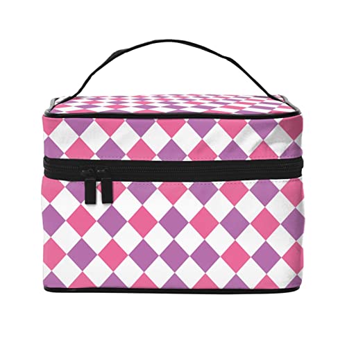 Rosa Lila Diamant-Make-up-Tasche Reise-Kosmetiktasche für Frauen Mädchen Große Make-up-Organizer-Tasche Tragbare Kulturtasche Reiseutensilien Rosa Lila Diamant-Make-up-Tasche Reise-Kosmetiktasche für Frauen Mädchen Große Make-up-Organizer-Tasche Tragbare Kulturtasche Reiseutensilien von DJNGN