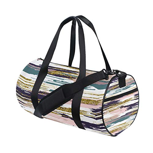 Rosa-lila Turnbeutel Segeltuch Reise Weekender Gepäck Handtasche für Männer Frauen Sport und Übernachtung von DJNGN