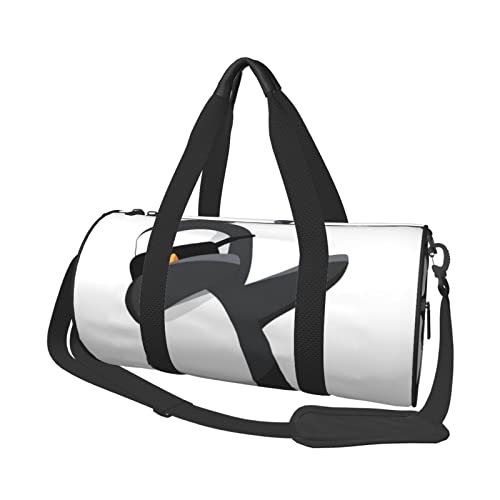Runde Reisetasche, Motiv: Pinguin-Dabbing-Sporttasche für Herren und Damen, Seesack, Sporttasche von DJNGN