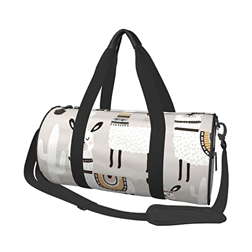 Runde Reisetasche, niedliche Giraffe mit Farben, Sonnenbrille, lustige Sporttasche für Männer und Frauen, Seesack, Sporttasche von DJNGN