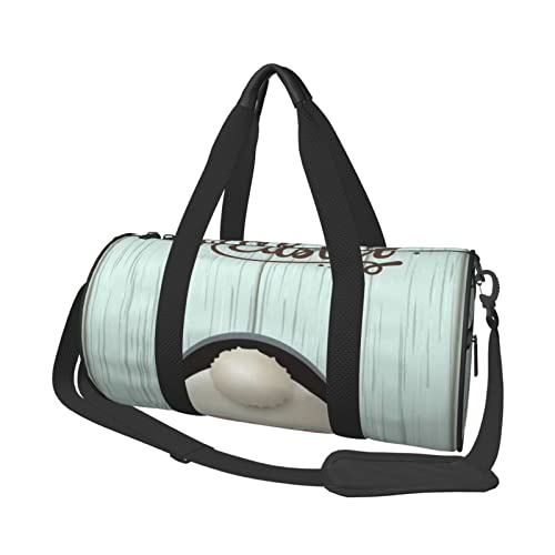 Runde Reisetasche, schöne Osterhase, Farben, Eier, Hase, Sporttasche für Männer und Frauen, Seesack, Sporttasche von DJNGN