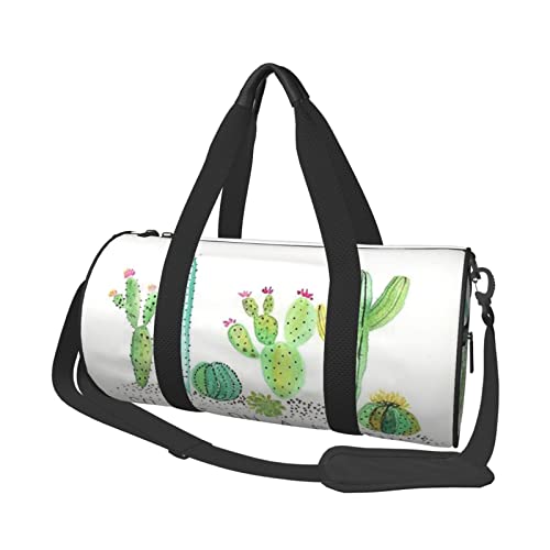 Runde Reisetasche „Go Sit On A Cactus-Sporttasche für Herren und Damen, Seesack, Sporttasche von DJNGN