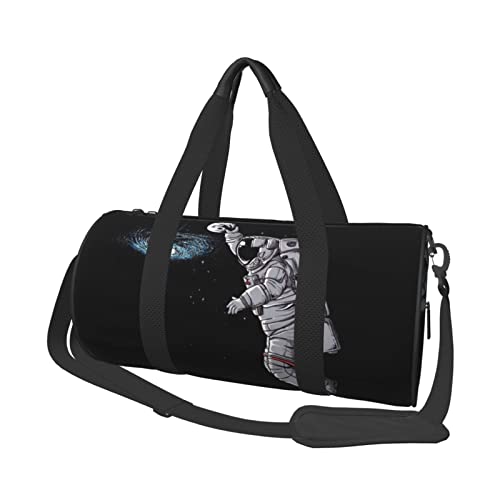 Runde Reisetasche Astronaut Space Basketball Sporttasche für Männer Frauen Seesack Sporttasche von DJNGN