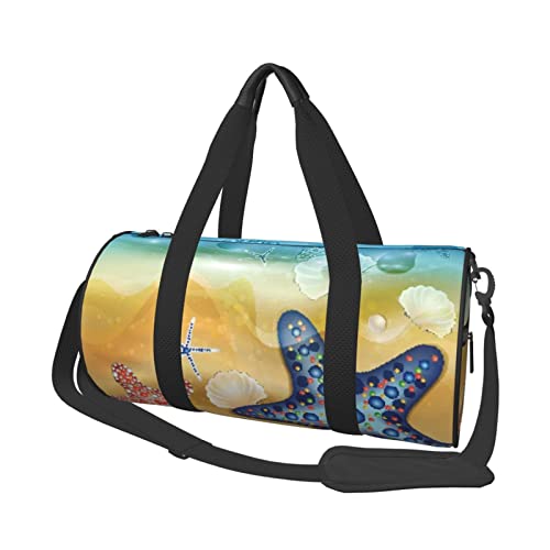 Runde Reisetasche mit -Motiv, für den Strand, Sporttasche für Männer und Frauen von DJNGN