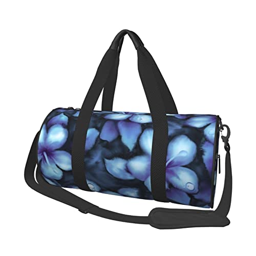 Runde Reisetasche mit tropischem Blumenmuster, Sporttasche für Männer und Frauen, Seesack, Sporttasche von DJNGN