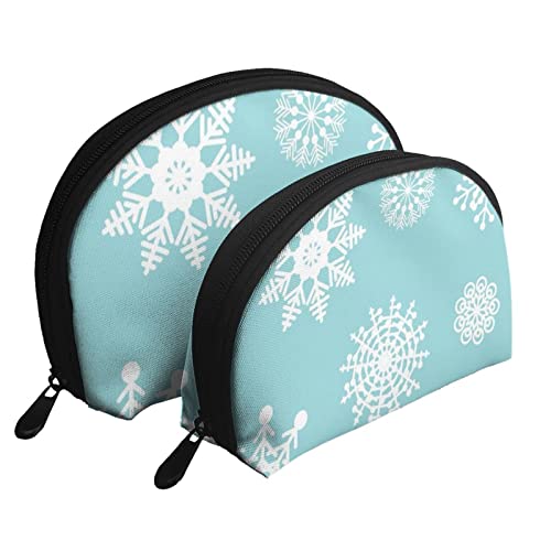 Schneeflocke-Kosmetiktasche, Reise-Clutch-Tasche für Frauen und Mädchen von DJNGN