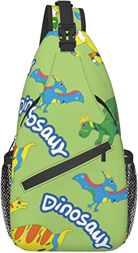 Schultertasche, Dinosaurier-grüner Print, Umhängetasche für lässige Damen und Herren von DJNGN