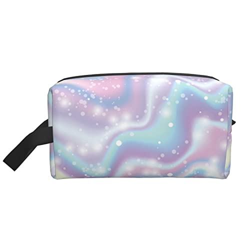 Shining Milky Way Reise-Toilettenartikel-Make-up-Organizer, große Kapazität, tragbare Kosmetiktaschen für Frauen und Mädchen von DJNGN