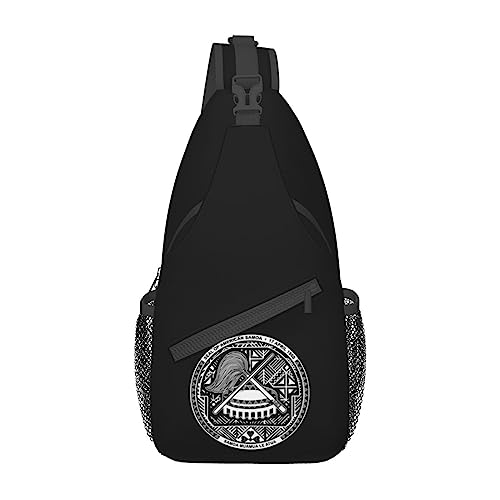 Sling-Rucksack mit Nationalemblem von Amerikanisch-Samoa, Reise-Crossbody, lässige Brust-Umhängetasche, modische Gürteltasche von DJNGN