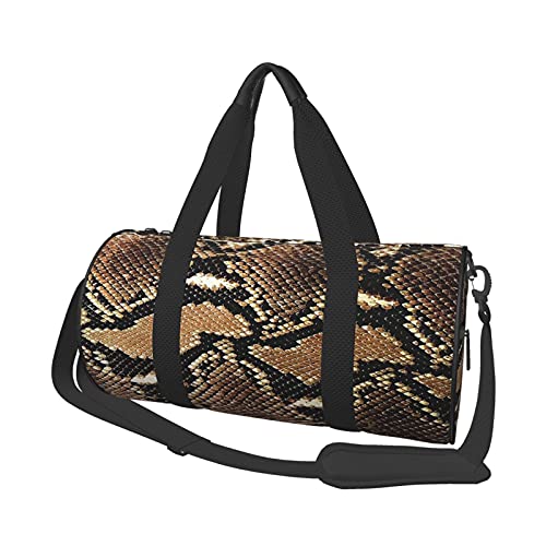 Snakeskin Reise-Seesäcke, Fitnessstudio, Sportgepäck, große Reise-Einkaufstasche, Übernachtungs- und Wochenendtaschen für Damen und Herren von DJNGN
