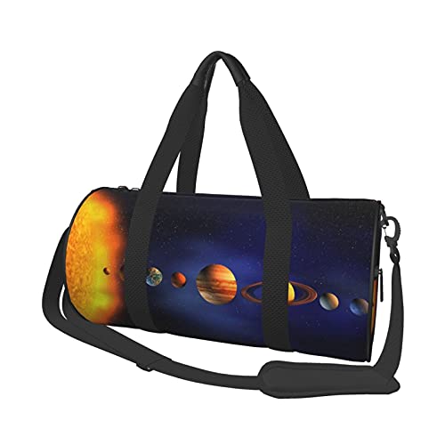Solar Planets Arround System Sun Universe Space Travel Seesäcke Gym Sportgepäck Große Reisetasche Übernachtungs-Wochenendtaschen für Männer und Frauen von DJNGN
