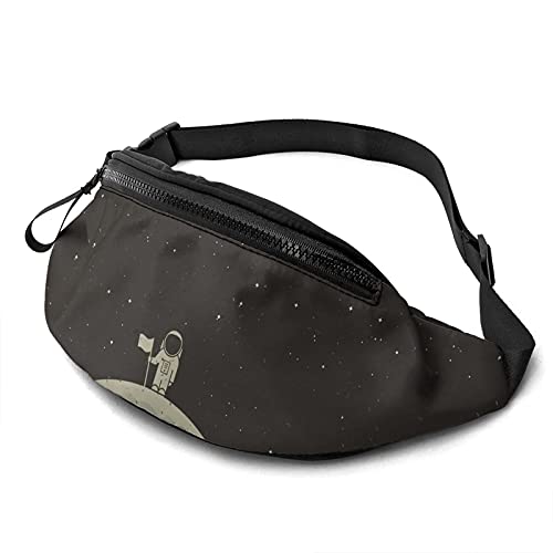 Space Astronaut Moon Gürteltasche für Männer und Frauen, Crossbody-Gürteltasche, Gürteltasche für Reisen, Wandern, Laufen, Wandern, Radfahren von DJNGN