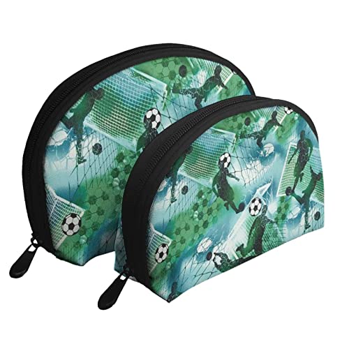 Sport-Fußball-Jungen-Kosmetiktasche, Reise-Clutch-Tasche für Frauen und Mädchen von DJNGN