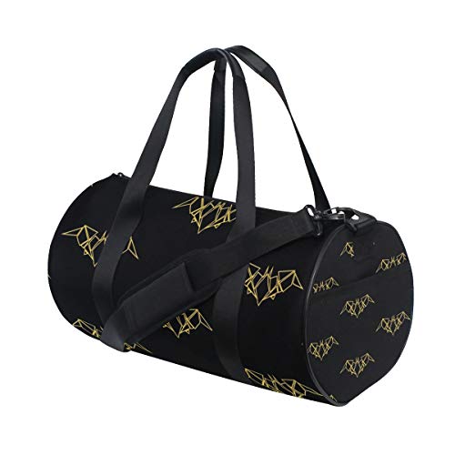 Sport-Turntasche mit geometrischem Fledermaus-Polygon-Aufdruck, Reise-Weekend-Reisetasche für Männer und Frauen von DJNGN