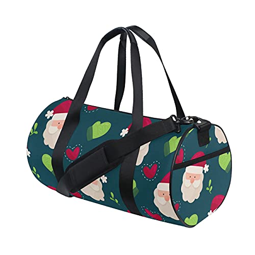 Sporttasche, Reisetasche, Weekender-Tasche, Tragetasche, niedlicher Weihnachtsmann, Rot/Grün, Weihnachten, Neujahr, Winter, Reise-Workout-Tasche, Schulterrucksack für Damen und Herren Sporttasche, Reisetasche, Weekender-Tasche, Tragetasche, niedlicher Weihnachtsmann, Rot/Grün, Weihnachten, Neujahr, Winter, Reise-Workout-Tasche, Schulterrucksack für Damen und Herren von DJNGN