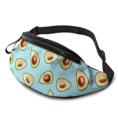 Süße Aquarell-Avocado-Gürteltasche für Männer und Frauen, Crossbody-Gürteltasche, Gürteltasche für Reisen, Wandern, Laufen, Wandern, Radfahren von DJNGN