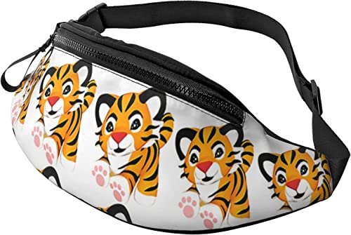 Süße Tiger Cub Lässige Gürteltasche für Männer und Frauen, Verstellbarer Gürtel, Gürteltasche für Reisen, Wandern, Radfahren, Laufen, Festival, Rave von DJNGN