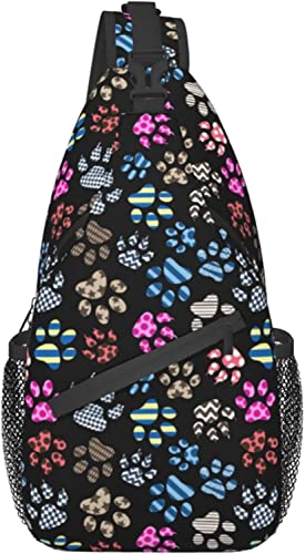 Sugar Skull Unisex-Brusttaschen, Umhängetasche, Sling-Rucksack, Reisen, Wandern, Tagesrucksack für Damen und Herren, Umhängetasche für Freizeitsport von DJNGN