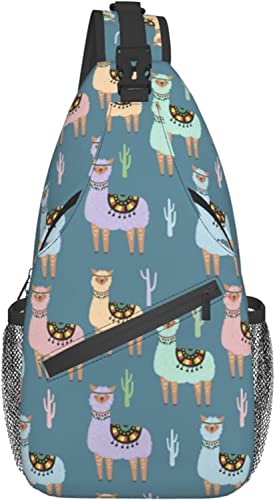 Sugar Skull Unisex-Brusttaschen, Umhängetasche, Sling-Rucksack, Reisen, Wandern, Tagesrucksack für Damen und Herren, Umhängetasche für Freizeitsport von DJNGN