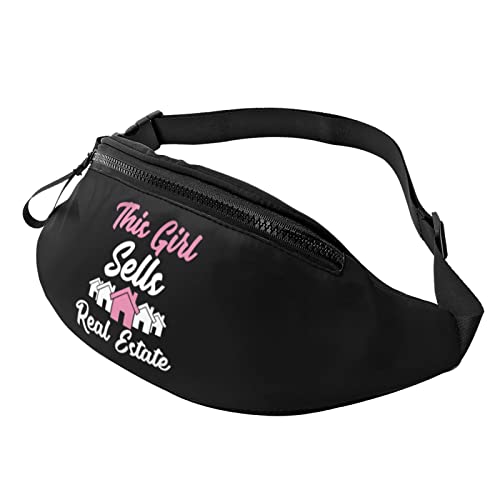 This Girl Sells Real Estate Gürteltasche Verstellbare Reisebrusttasche für Männer und Frauen Outdoor-Laufgürteltasche von DJNGN