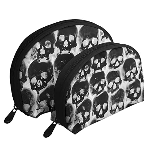 Totenkopf-Kosmetiktasche, Reise-Clutch-Tasche für Frauen und Mädchen von DJNGN