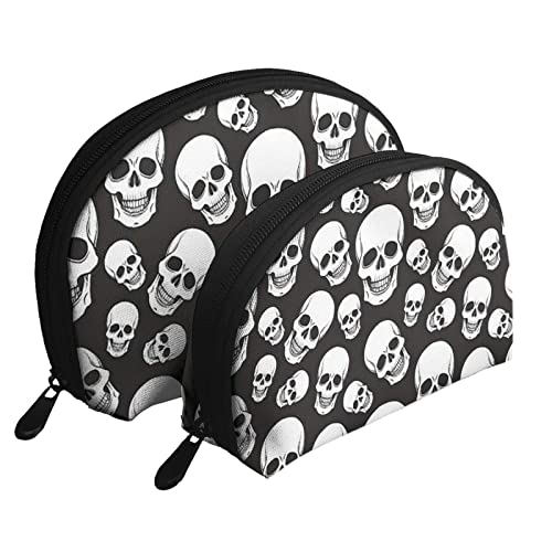 Totenkopf-Kosmetiktasche, Reise-Clutch-Tasche für Frauen und Mädchen von DJNGN