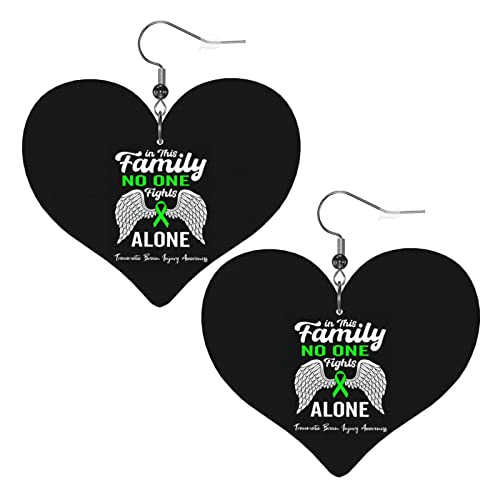 Traumatische Hirnverletzung Bewusstsein Monat Leder Ohrringe für Frauen baumeln Ohrring Tropfen Anhänger mit Haken Geschenke für Erwachsene Mädchen von DJNGN