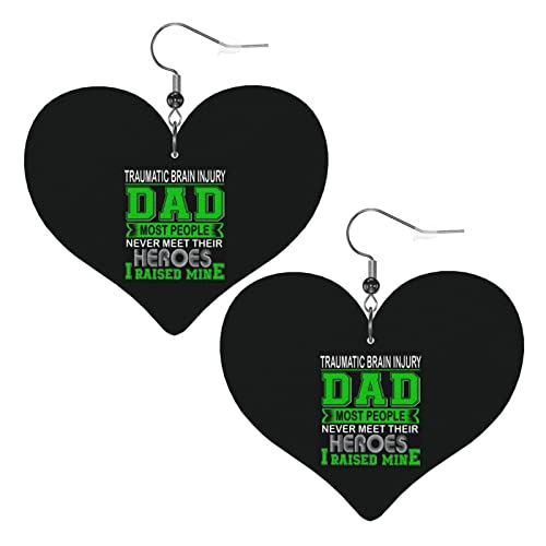 Traumatische Hirnverletzung Bewusstsein Monat Leder Ohrringe für Frauen baumeln Ohrring Tropfen Anhänger mit Haken Geschenke für Erwachsene Mädchen von DJNGN