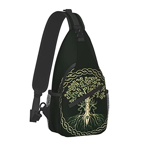 Tree and Life In Norse Outdoor-Umhängetasche für Unisex-Wanderrucksack für Junge Erwachsene von DJNGN