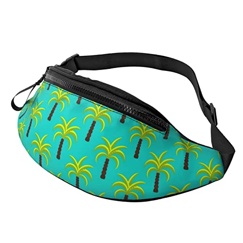 Tropic Palm Trees Lässige Gürteltasche für Männer und Frauen, Verstellbarer Gürtel, Gürteltasche für Reisen, Wandern, Radfahren, Laufen, Festival, Rave von DJNGN