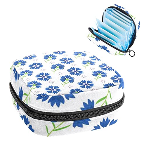 Damenbinde Aufbewahrungstaschen Stillpad Halter Bluebonnet Blumen Tragbare Periode Kit Tasche Feminine Produkt Beutel für Frauen Mädchen von DJROW