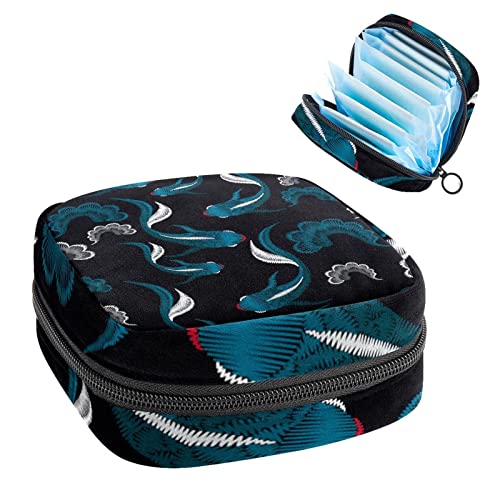 Damenbinde Aufbewahrungstaschen Stillpad Halter Koi Fisch Seetang Tragbare Periode Kit Tasche Feminine Produkt Beutel für Frauen Mädchen von DJROW