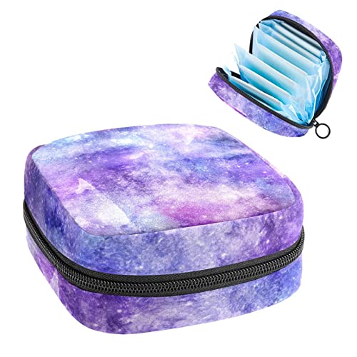 Damenbinde Aufbewahrungstaschen Stillpad Halter Sternenhimmel Lila Tragbare Periode Kit Tasche Feminine Produkt Beutel für Frauen Mädchen von DJROW