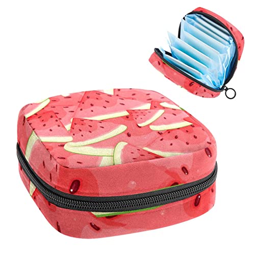 Damenbinde Aufbewahrungstaschen Stillpad Halter Wassermelone Tragbare Periode Kit Tasche Feminine Produkt Beutel für Frauen Mädchen von DJROW