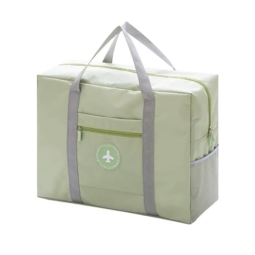 Faltbare Reisetasche, Faltbare Damen-Reisetasche, Gepäcktasche, Herren- und Damen-Nylon-Canvas-Reisetasche, ultraleichte Reiseaufbewahrung, große Kapazität, Trolley-Gepäck-Organizer (Color : Green) von DJSDN