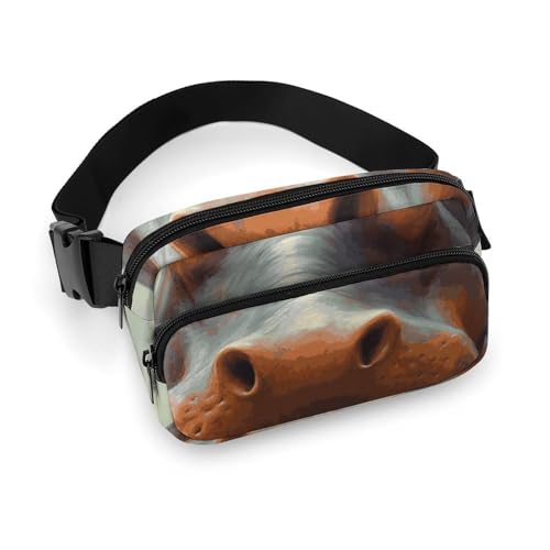 Bauchtasche für Damen und Herren, Hüfttasche, Umhängetasche, Nilpferd, Gürteltasche für Reisen, Laufen, Wandern, Nilpferd, 20 x 13 cm, Hüfttasche, Nilpferd, 20x13cm, Hüfttasche Bauchtasche für Damen und Herren, Hüfttasche, Umhängetasche, Nilpferd, Gürteltasche für Reisen, Laufen, Wandern, Nilpferd, 20 x 13 cm, Hüfttasche, Nilpferd, 20x13cm, Hüfttasche von DJUETRUI