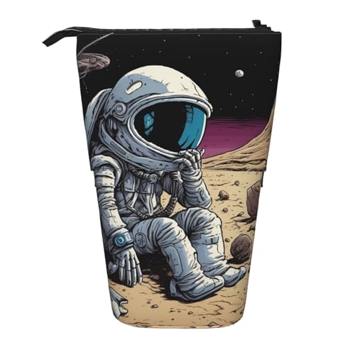 DJUETRUI Astronaut mit zerbrochenem Flugzeugdruck, Teleskop-Federtasche, tragbarer Stifthalter, Schreibwaren, Stehendes Federmäppchen, Organizer, Reißverschluss, großes Federmäppchen, schwarz, DJUETRUI Astronaut mit zerbrochenem Flugzeugdruck, Teleskop-Federtasche, tragbarer Stifthalter, Schreibwaren, Stehendes Federmäppchen, Organizer, Reißverschluss, großes Federmäppchen, schwarz, von DJUETRUI