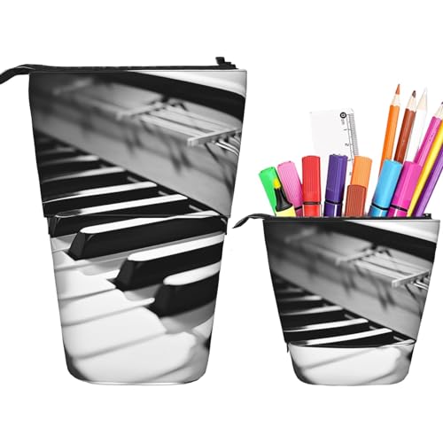 DJUETRUI Stehendes Federmäppchen, Pop-Up-Bleistifthalter, rosa Eiscreme, Eleskop-Federmäppchen, niedliches Schreibwarenetui, tragbares Federmäppchen, Stiftehalter, Make-up-Tasche, Gor Holiday Gifta von DJUETRUI