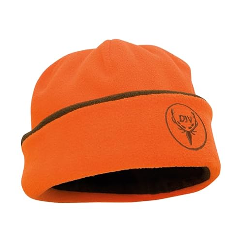 DJV-Fleece-Wendemütze | Oliv-grün für Ansitz, Signal-orange für Gesellschaftsjagd | Gesticktes Logo, 100% Polyester, Einheitsgröße | Stilvoll warm und sichtbar DJV-Fleece-Wendemütze | Oliv-grün für Ansitz, Signal-orange für Gesellschaftsjagd | Gesticktes Logo, 100% Polyester, Einheitsgröße | Stilvoll warm und sichtbar von DJV