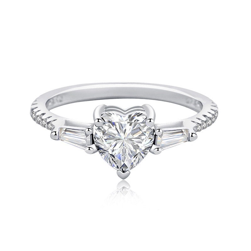 Herzform Moissanite Ring|Verlobungsring |1, 0Ct Diamant Ring| Valentinstag Geschenk | Ehering Für Sie|Herzform Zarter Ring von DJuvel