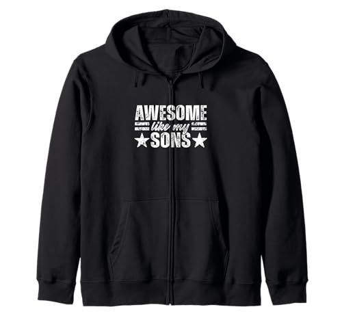 Super wie meine Söhne Vater Mama Vater Mutter Mutter lustige Kapuzenjacke von DK Dad Mom Gifts and Stuff
