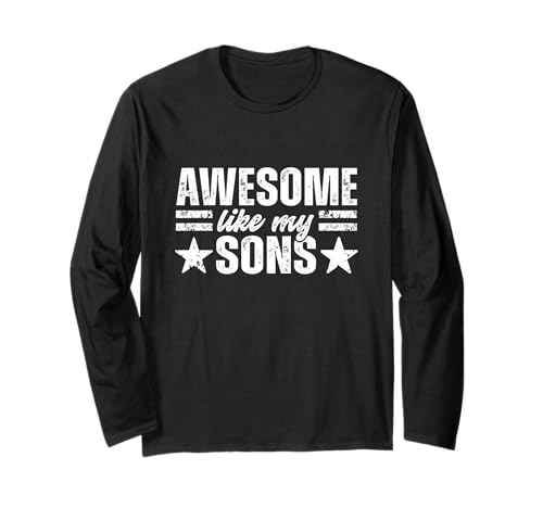 Super wie meine Söhne Vater Mama Vater Mutter Mutter lustige Langarmshirt von DK Dad Mom Gifts and Stuff