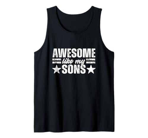 Super wie meine Söhne Vater Mama Vater Mutter Mutter lustige Tank Top von DK Dad Mom Gifts and Stuff