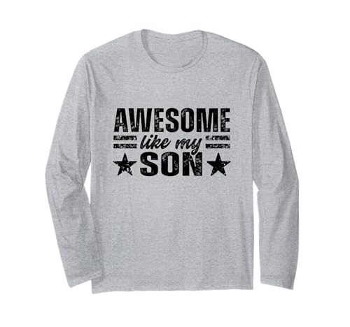 Super wie mein Sohn lustiger Mama Vater Mutter Vater Langarmshirt von DK Mom Dad Gifts and Stuff