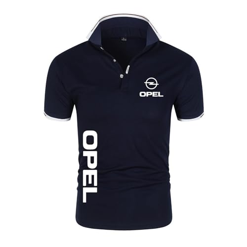 Herren Poloshirt Kurzarm für O.P.E.L Atmungsaktiv Golf Tennis Sport Polo Sommer Freizeit T-Shirt(Color:Dark Blue,Size:M) von DKDAHIO