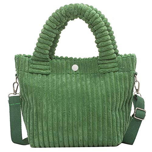 DKIIL NOIYB Cord-Tragetasche für Frauen, Mini-Handtasche aus Kord, Geldbörse, Top-Griff, Geldbörse, niedliche Cord-Tasche mit Reißverschluss, doppelte Schultergurte, ästhetische Y2K-Tragetasche, 27 von DKIIL NOIYB