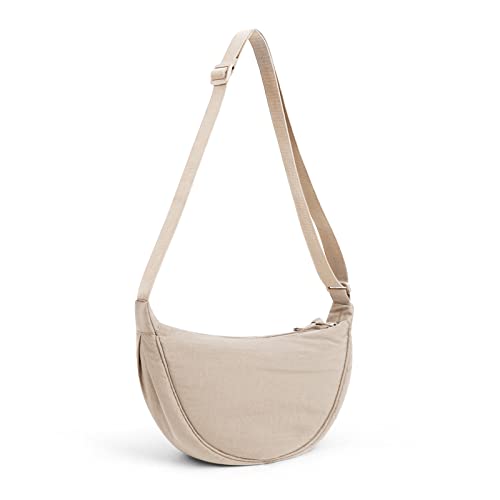 DKIIL NOIYB Halbmond-Tasche für Damen, Nylon, Halbmond-Taschen, Hobos, Crossbody-Tasche, tragbare Halbmond-Geldbörse mit verstellbarem Riemen, einfarbig, Brusttasche, Schultertasche, Bauchtaschen, von DKIIL NOIYB