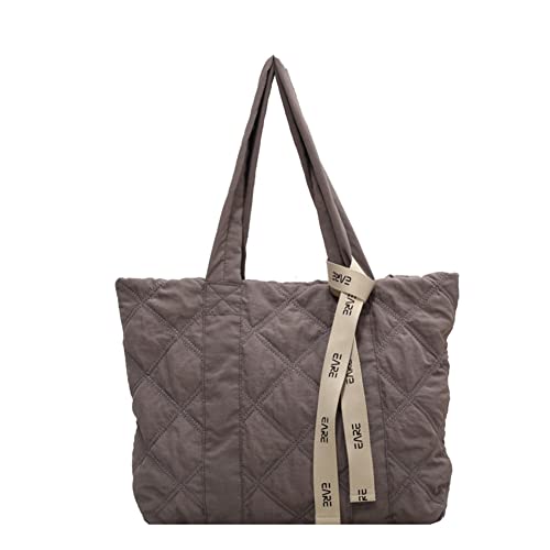 DKIIL NOIYB Nylon Umhängetasche für Damen, Padded Bag, Gesteppte Handtasche, Große Damen Umhängetasche, Großes Fassungsvermögen, Stepptasche Damen Shopper von DKIIL NOIYB